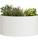 VidaXL Grote Witte Metalen Pot Wit Metaal Groot Plantenbakken