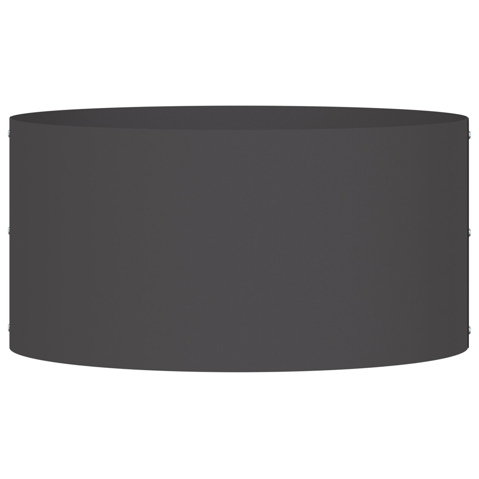 VidaXL Grote Zwarte Metalen Pot Zwart Metaal Groot Duurzaam