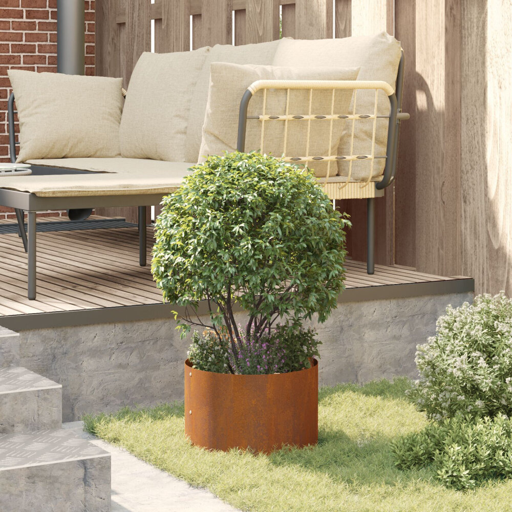 VidaXL Corten Stalen Plantenbak Corten staal Corten Staal Middelgroot