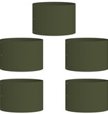 VidaXL Olijfgroene Plantenbakken Set van 5 Olijfgroen Kunststof