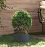 VidaXL Anthracite Metalen Pot Anthraciet Metaal Middelgroot