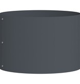 VidaXL Anthracite Metalen Pot Anthraciet Metaal Middelgroot