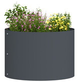 VidaXL Anthracite Metalen Pot Anthraciet Metaal Middelgroot