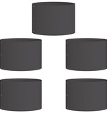 VidaXL Zwarte Kunststof Plantenbakken Zwart Kunststof Middelgroot