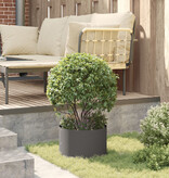 VidaXL Zwarte Kunststof Plantenbakken Zwart Kunststof Middelgroot