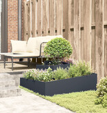 VidaXL Potten & Plantenbakken Anthraciet Plastic Groot Metalen Planter