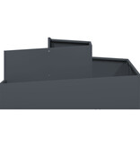 VidaXL Potten & Plantenbakken Anthraciet Plastic Groot Metalen Planter