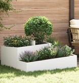 VidaXL Potten & Plantenbakken Wit Kunststof Medium Decoratieve Inzetten