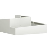 VidaXL Potten & Plantenbakken Wit Kunststof Medium Decoratieve Inzetten