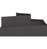 VidaXL Potten & Plantenbakken Zwart Metaal Groot