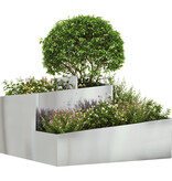 VidaXL Plantenbak 80x80x50 cm Gegalvaniseerd Staal