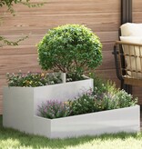 VidaXL Plantenbak 80x80x50 cm Roestvrijstaal