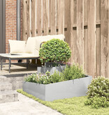 VidaXL Plantenbak 80x80x50 cm Roestvrijstaal