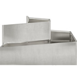 VidaXL Plantenbak 80x80x50 cm Roestvrijstaal