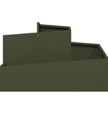 VidaXL Planter Olijfgroen 80x80x50 cm Koudgewalst Staal