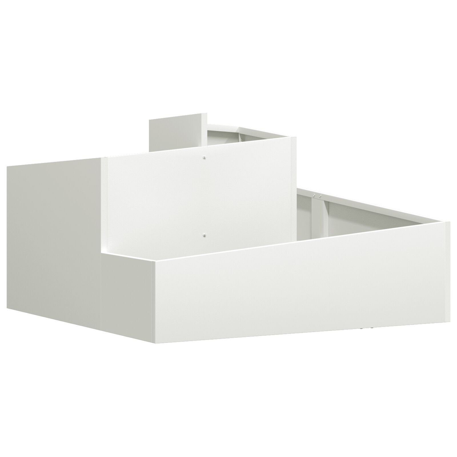VidaXL Planter Wit 80x80x50 cm Koudgewalst Staal