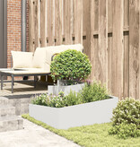 VidaXL Planter Wit 80x80x50 cm Koudgewalst Staal