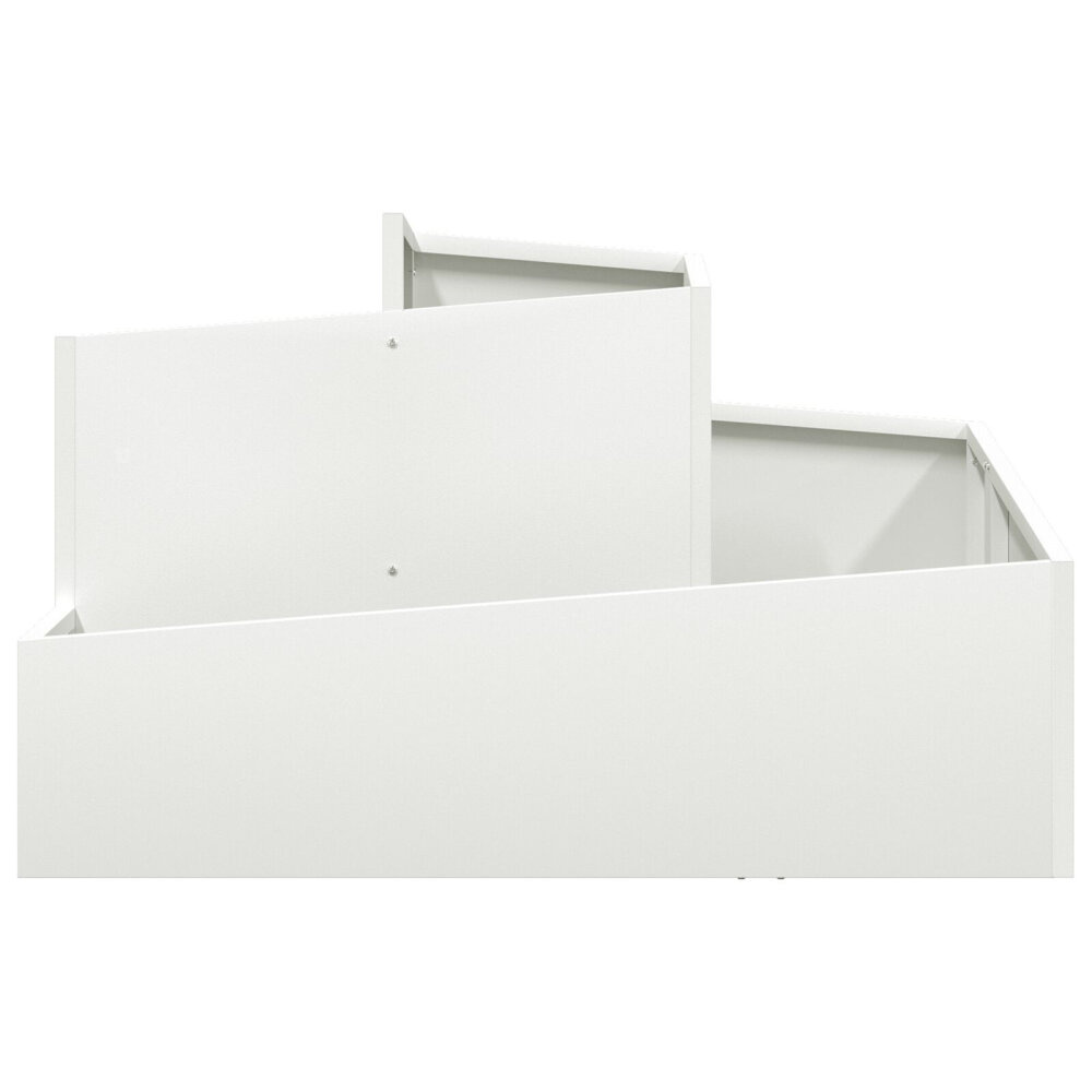 VidaXL Planter Wit 80x80x50 cm Koudgewalst Staal