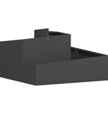 VidaXL Plantenbak Zwart 80x80x50 cm Koudgewalst Staal