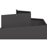 VidaXL Plantenbak Zwart 80x80x50 cm Koudgewalst Staal