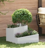 VidaXL Metalen Plantentrog Gegalvaniseerd Staal Middelgroot Rechthoekig