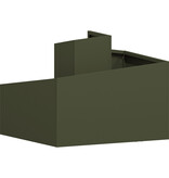 VidaXL Metalen Plantenbak Olijfgroen Metaal Medium Stapelbaar Modern