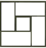 VidaXL Metalen Plantenbak Olijfgroen Metaal Medium Stapelbaar Modern