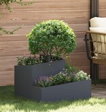 VidaXL Kunststof Plantenpot Anthraciet Kunststof Medium Duurzaam