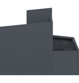 VidaXL Kunststof Plantenpot Anthraciet Kunststof Medium Duurzaam