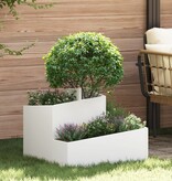 VidaXL Kunststof Plantenbak Wit Kunststof Middelgroot