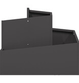 VidaXL Plastic Plantenbak Zwart Hoogwaardig polyethyleen Medium