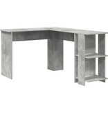 VidaXL Betonnen Grijs Hoekbureau Betonnen grijs Spaanplaat Medium