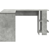 VidaXL Betonnen Grijs Hoekbureau Betonnen grijs Spaanplaat Medium