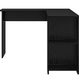 VidaXL Zwart Eiken Hoekbureau Zwart Eiken MDF Medium Hoekbureau