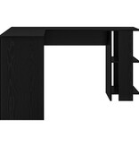 VidaXL Zwart Eiken Hoekbureau Zwart Eiken MDF Medium Hoekbureau