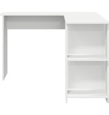 VidaXL Wit Hoekbureau Wit Bewerkt Hout Groot Opslag Hoekbureau