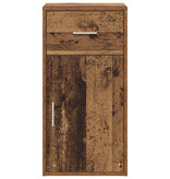 VidaXL Bruine Opbergrek Oud hout Bewerkt hout Middelgroot Opslag