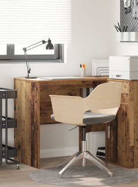 VidaXL Schrijftafel Oude Hout Bewerkt Hout Klein Opslag