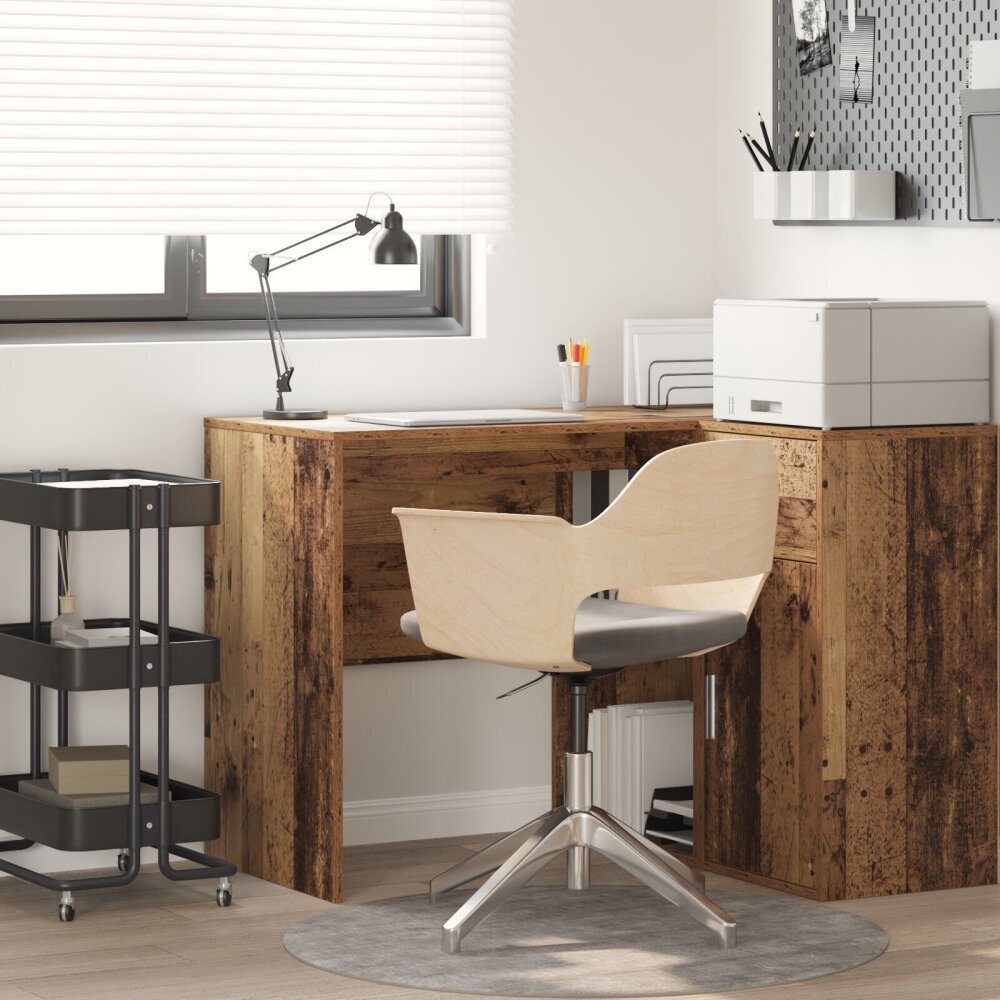 VidaXL Schrijftafel Oude Hout Bewerkt Hout Klein Opslag