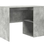VidaXL Schrijfbureau Betonnen grijs Houtcomposiet Compact Opslag