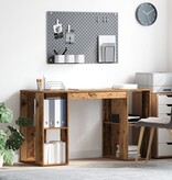 VidaXL Bruin Schrijfbureau Oude Hout Massief Gerecycled Hout Standaard