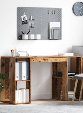 VidaXL Bruin Schrijfbureau Oude Hout Massief Gerecycled Hout Standaard