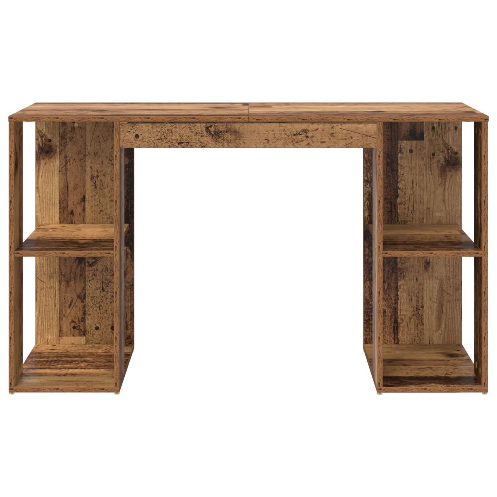 VidaXL Bruin Schrijfbureau Oude Hout Massief Gerecycled Hout Standaard