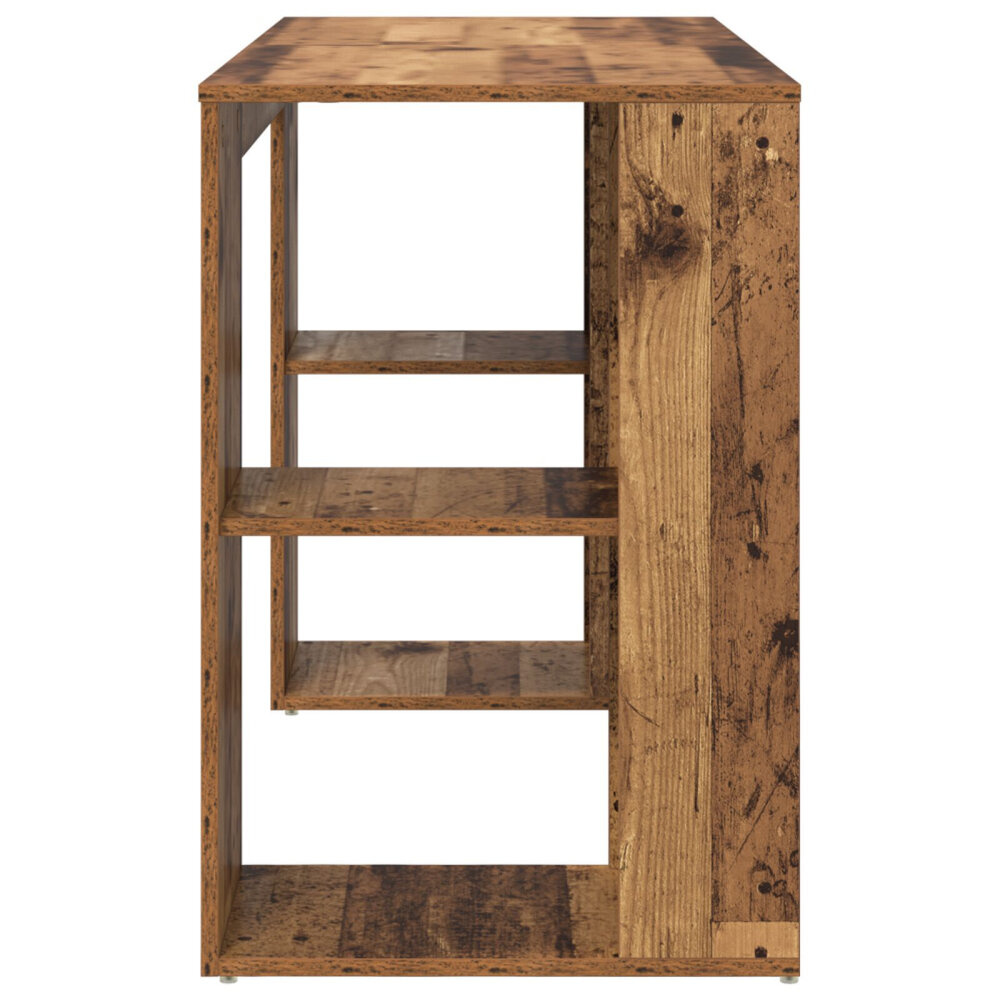 VidaXL Bruin Schrijfbureau Oude Hout Massief Gerecycled Hout Standaard