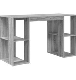 VidaXL Grijs Sonoma Computerbureau Grijs Sonoma Spaanplaat Middelgroot