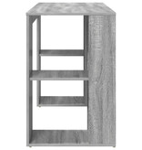 VidaXL Grijs Sonoma Computerbureau Grijs Sonoma Spaanplaat Middelgroot