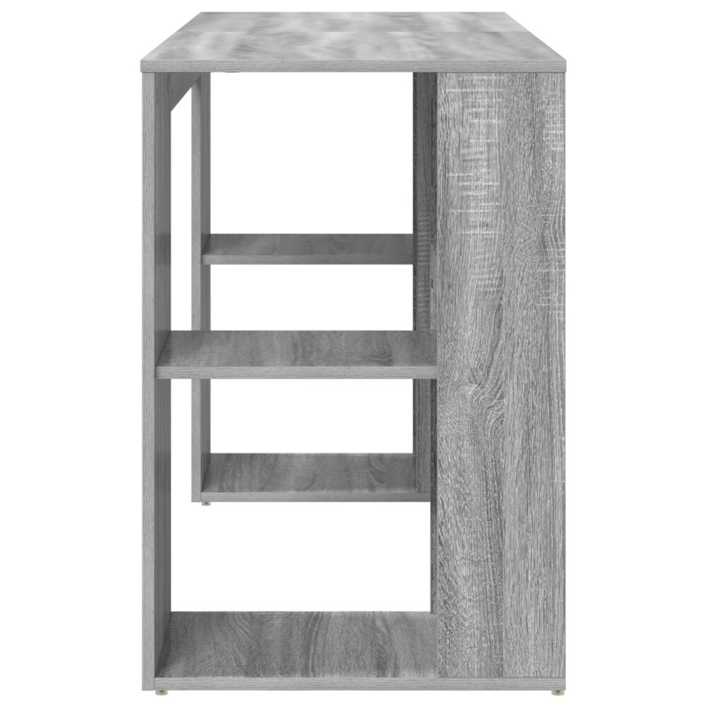 VidaXL Grijs Sonoma Computerbureau Grijs Sonoma Spaanplaat Middelgroot