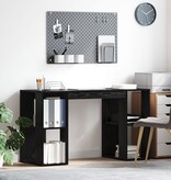VidaXL Zwart Eiken Bureau Zwart Eiken MDF Middelgroot Rechthoekig