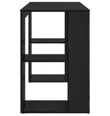 VidaXL Zwart Eiken Bureau Zwart Eiken MDF Middelgroot Rechthoekig