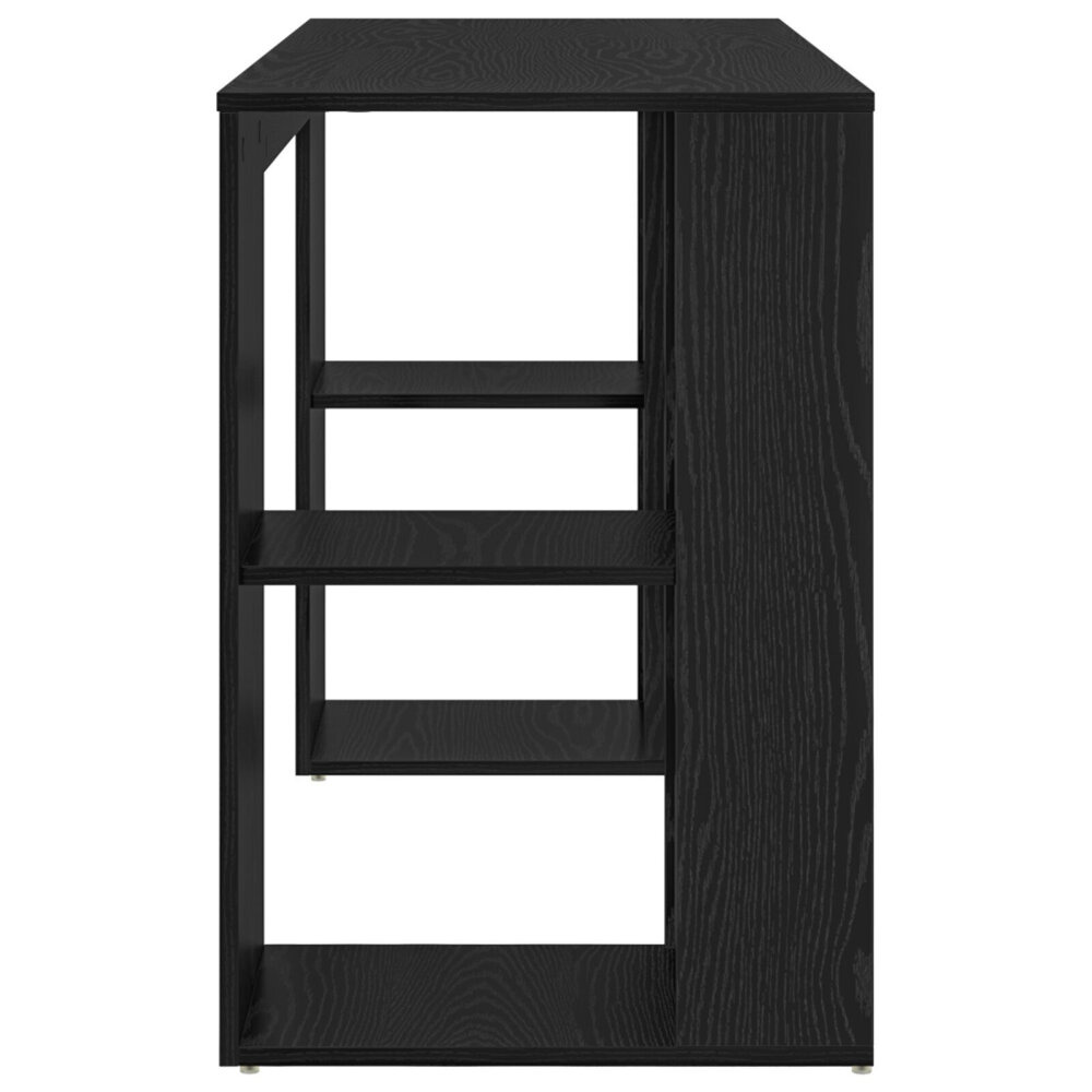 VidaXL Zwart Eiken Bureau Zwart Eiken MDF Middelgroot Rechthoekig